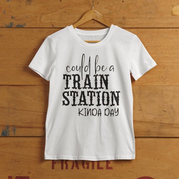 Train Station kind of day T-Shirt - Picture 1 of 4
